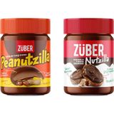 Züber Peanutzilla Kakaolu Yer Fıstığı Kreması 315g + Nutzilla Kakaolu Fındık Kreması 315g - 630 gr
