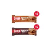 Züber Protein Bar Yeni Tanışma Paketi 35g x 12 Adet (Kakao Parçacıklı, Sütlü Hurmalı)
