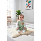 zubi baby Kolej Yaka Ayıcık Aplike Detaylı Yeşil Bebek Tulumu Yeşil 3-6 AY