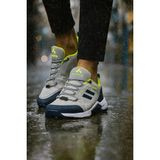 Zubiy Unisex Poli Kaymaz Taban Su Geçirmez Kışlık Spor Ayakkabı - Gri Renk - Beyaz - Grı