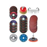 ZUBİZUBİ Spiral Avuç İçi Taşlama Makinesi Matkap Seti 115 mm 27 Parça