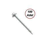 ZUBİZUBİ Trapez Çatı Vidası 5.5 X 120 Mm Matkap Uçlu Saç Vidası Akıllı Vida (100 ADET)