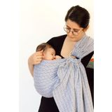 ZuBu Halka Sling Bebek Taşıma Şalı Diamond Mavi Organik Pamuk Ana kucağı