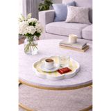 Zucci Home 28 cm Desenli Küçük Cam Dekoratif Tepsi | Akdeniz Esintisi Shine Riviera Citrus Renkli 28 x 28