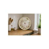 Zucci Home English Vintage Büyük Çay Servis Tepsisi | Floral Vintage | Yuvarlak Büyük Sunum Tepsisi - 36x36 cm
