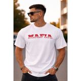 Zueofficial Erkek Beyaz Oversize Tişört Baskılı Sırt Detaylı Pamuk Rahat Kesim Streetwear - 0 Beyaz
