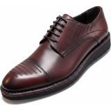 Zueofficial Erkek Bordo Hakiki Deri Klasik Oxford Bağcıklı Ayakkabı - 00Bordo