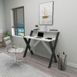 Zuesse Dizayn Iqas 50X90 cm Çalışma Masası Laptop Bilgisayar Masası Ofis Ders Yemek Çocuk Masası Antrasit - Beyaz - 90x50
