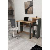 Zuesse Dizayn Lotus 5 Raflı Çalışma Masası Laptop Bilgisayar Masası Ofis Ders Yemek Çocuk Masası Çam-Antrasit