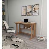 Zuesse Dizayn Vennüs 100X55 cm Kütüphaneli Geniş Çalışma Masası Laptop Bilgisayar Masası Ofis Ders Masası Atlantik Çam