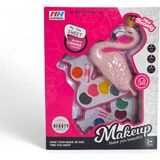 zufigo Flamingo Figürlü Iki Katlı Oyuncak Makyaj Seti - Pembe