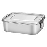 ZUIAI Bento Öğle Yemeği Kutusu Metal Öğle Yemeği Konteynerleri Sızdırmaz Öğle Yemeği Kabı Bento Kutusu 1200ML Bulaşık Makinesinde Yıkanabilir Ücretsiz Paslanmaz Kapak, 18.7x13.5x7cm
