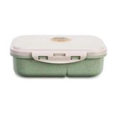 ZUIAI Bento Yemek Kutusu Piknik Gıda Meyve Kabı Saklama Kutusu Çatal Kaşıklı Yetişkin, 19*15.5*6.5cm, Gri