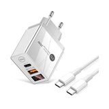 Zuidid 20W Pd + USB Hızlı Şarj LED Göstergeli + 3 A 18 W Hızlı Şarj Kablosu - Pd