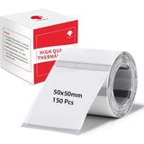 Zuidid 50 x 50 mm Şeffaf Termal Etiket 150 Adet - Phomemo M110/M120/M150/M200/M220/M221