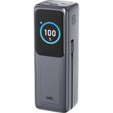 Zuidid FP34 140W 30.000MAH Akıllı Ekranlı Hızlı Şarj Powerbank 2xusb-C & Dahili Kablo 4 Cihaz Şarj - Gri