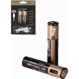 Zuidid Type-C Şarjlı Ince Aaa Pil 1.5V | 1000+ Kez Şarj Edilebilir Lityum Pil | Kalem Pil (2’li Paket)