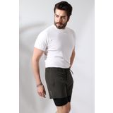 Zula Moda Erkek Running Hızlı Kuruma Micropoly Antrenman Halısaha Fitness Kısa Taytlı Outdoor Şort