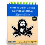 Zülfikar Temalı Eskiz Ve Çizim Defteri Kraft Spiralli 100 Sayfa A4 80 Gr