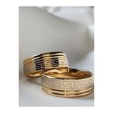 ZÜLİSCH ÇELİK YÜZÜK ALYANS GOLD 8 MM