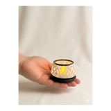 zulya Dekoratif LED Mumluk 7x5 cm – Biyo Plastik Modern Tasarım Tealight Mumluk (LED Mum Dahil)