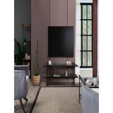 Zuma metal siyah camlı tv sehpası