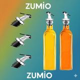 Zumio Kapaklı Şişe Ucu – Servis Aparatı - Damlalıklı Yağdanlık & Mantar Tapa – Şişe Ucu Tıpa & Yağ-Sirke Yağdanlık 3 Adet