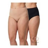 Zumoo Büyük Beden modal kumaş 2’li Külot Set Siyah Ten Yüksek Bel Toparlayıcı Krem 2XL