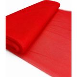 Zümra Baby Kristal Tül Boy 1 mt En Sabit 3 mt Nişan, Kına, Düğün, Bohça, Kapı,doğum,parti Süslemesi - Kırmızı - 300 x 100 cm