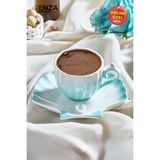 Zümrüt 2'li Mavi Porselen Fincan Takımı - 90 ml