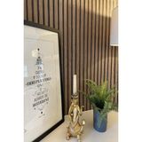 Zümrüt Exclusıve 7610 Lambiri Panel Ahşap Duvar Çıtası Desenli Duvar Kağıdı 5,30 M² - Gri - 53 x 1000 cm