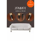 Zumrut Gold Siyah Mobilya Koltuk Ayagi Chester Komidin Tv Unitesi Vestiyer Ayagi 17 Cm 12 Adet