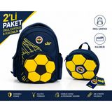 Zümrüt Kırtasiye Fenerbahçe Lisanslı 3D Suni Deri Detaylı Okul Çantası 26784+ Kalemlik 26787