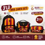 Zümrüt Kırtasiye Galatasaray Lisanslı 4 Bölmeli Okul Çantası 26568+ Beslenme Çantası 26570+ Kalemlik 26571