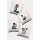 Zümrüt Modern Çift Taraflı 4'lü Set Kırlent Kılıfı 4KR027