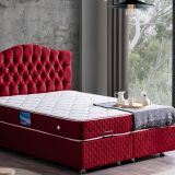 Zümrüt New Baza Başlık Ve Orthosoft Yatak, Bordo, 90X200