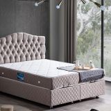 Zümrüt New Baza Başlık Ve Orthosoft Yatak, Gri, 90X200