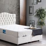 Zümrüt New Baza Başlık Ve Orthosoft Yatak, Krem, 90X200
