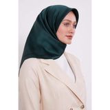 Zümrüt Petek Desen Monogram İpek Eşarp