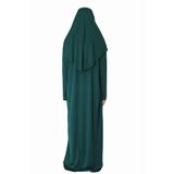 Zumrut Yesıl Fermuarlı Namaz Elbısesı
