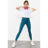 Zümrüt Yüksek Bel Streç Slim Fit Dar Paça Kadın Tayt - 94545