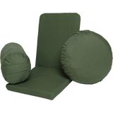 Zunkla Meditasyon Sandalyesi + Meditasyon Minderi + Yoga Bolster Minderi 3'lü Set Duck Kumaş - Yeşil