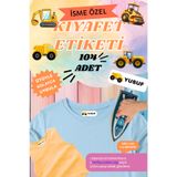 zupez İsme Özel 104'lü Kıyafet Etiketi - 30 Saniyede Ütülü Çözüm - Okul için Yıkanabilir İsimlik - Traktör