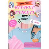 zupez İsme Özel 104'lü Kıyafet Etiketi - 30 Saniyede Ütülü Çözüm - Okul Kreş için Yıkanabilir İsimlik
