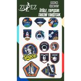 zupez Ütü Ile Yapışan Arma Görünümlü Baskı Seti Yama Uzay, Nasa, Roket, Space Modeli