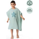 Zuppers 4 Katlı Nakışlı Müslin Panço - Mint Yeşili