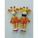 Zürafa Ailesi Amigurumi Organik Oyuncak