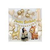 Zürafa Ceylan Folyo Yaş Folyolu Doğum Günü Parti Set Süsü Balon Set, 144471111000129