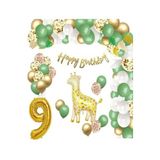 Zürafa Folyolu Doğum Günü Balon Zincir Set, 9