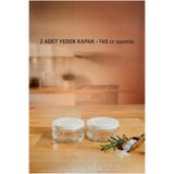 ZURİ DESİGN 2 Adet Yedek Kapak 140 cc Uyumlu Kavanoz Kapağı Beyaz | Beyaz Kapak